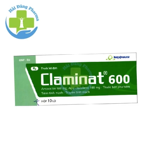 Claminat 600 - Hộp 1 lọ, 10 lọ x 600mg